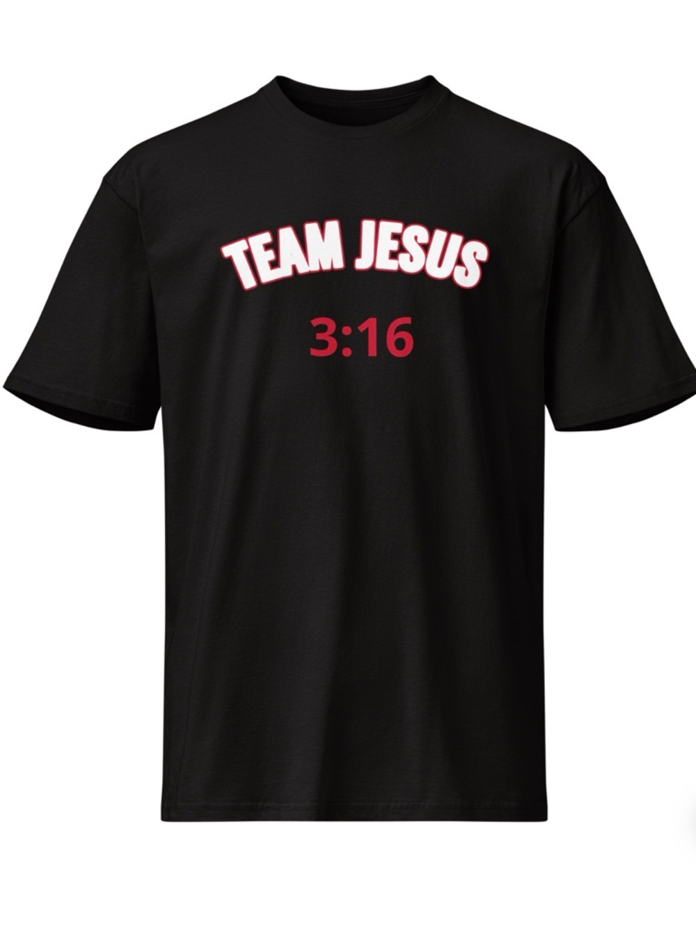 Team Jesus 3:16 Black Graphic Short-Sleeve Tee